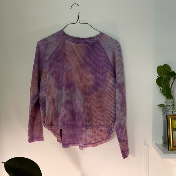 Tie-Dye Waffle Knit Pullover Layer, Sweater, Long Sleeve, EUC Wild Fable - Picture 4 of 8